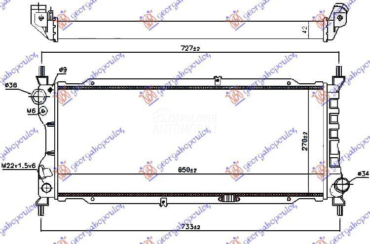 HLADNJAK MOTORA 1.7 DIZEL (65x