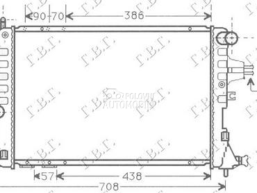 HLADNJAK MOTORA 1.7 TD DIZEL X za Opel Zafira od 1999. do 2005. god.