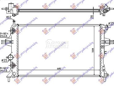 HLADNJAK MOTORA 1.4/1.6/1.8 (A za Opel Astra G od 1998. do 2004. god.