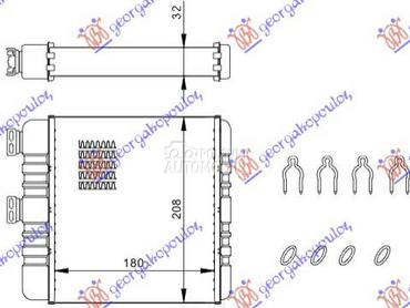 GREJAC KABINE (180x208) (TIP B za Opel Astra G od 1998. do 2004. god.