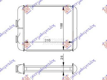 GREJAC KABINE (210x188) (TIP D za Opel Zafira od 1999. do 2005. god.