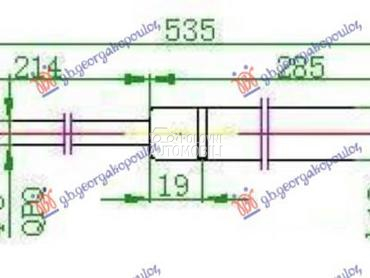 AMORTIZER GEPEK VRATA 3/5 VRAT za Opel Astra G od 1998. do 2004. god.