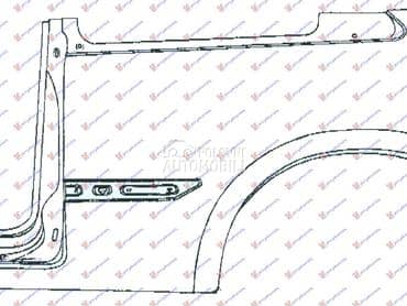 ZADNJI BLATOBRAN 3 VRATA Levo za Renault Megane od 2002. do 2005. god.