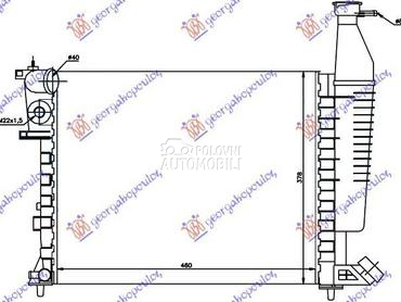 HLADNJAK MOTORA 1.1cc (46x37.8 za Peugeot Partner od 1996. do 2002. god.