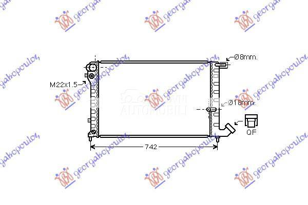 HLADNJAK MOTORA 1.8/1.9 BENZIN