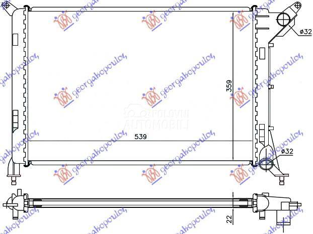 HLADNJAK MOTORA 1.4/1.6i16V (-
