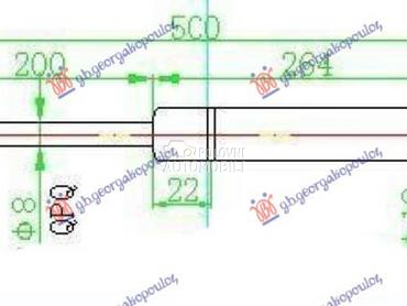 AMORTIZER GEPEK VRATA (495L-33 za MINI Cooper od 2002. do 2006. god.