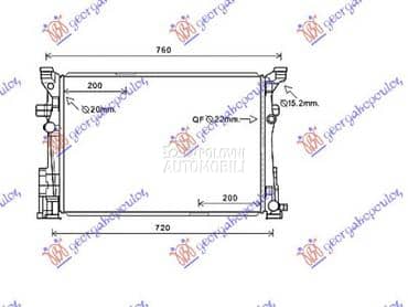 HLADNJAK MOTORA BENZIN/DIZEL za Mercedes Benz GLA Klasa od 2014. do 2017. god.