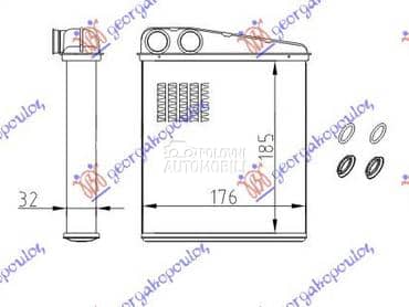GREJAC KABINE (185x176) za Volkswagen Passat B6 od 2005. do 2011. god.