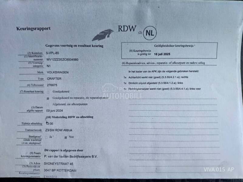 Volkswagen Crafter 2.0 TDI 110KS L2H2 KLIMA