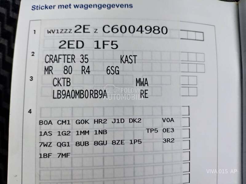 Volkswagen Crafter 2.0 TDI 110KS L2H2 KLIMA