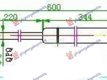 AMORTIZER GEPEK VRATA (600L-36 za Rover 25 od 2000. do 2005. god.