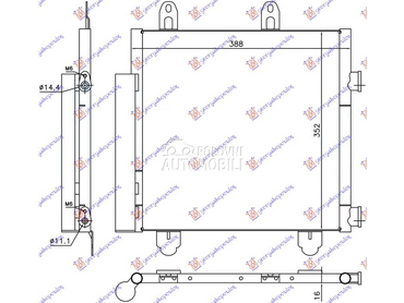 HLADNJAK KLIME ZA SVE... za Toyota Aygo od 2014. do 2018. god.