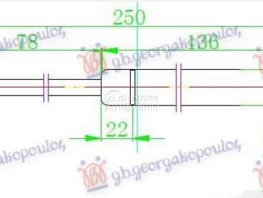 AMORTIZER HAUBE 660 njutna za Ford Mondeo od 2000. do 2007. god.