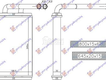GREJAC KABINE (245x156x32) za Opel Antara od 2006. do 2015. god.
