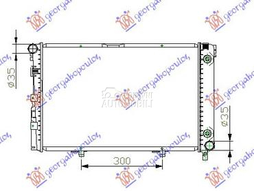 HLADNJAK MOTORA 2.0 BENZIN/DIZ za Mercedes Benz 190 od 1984. do 1993. god.