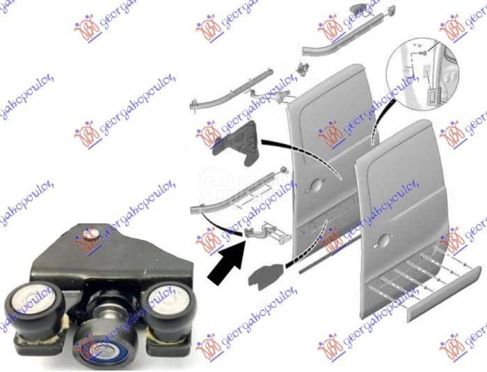 KLIZAC KLIZNIH VRATA DONJI...