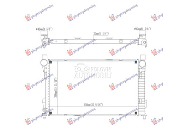 HLADNJAK MOTORA 2.7 DIZEL (MAN za Mercedes Benz C Klasa od 2000. do 2003. god.