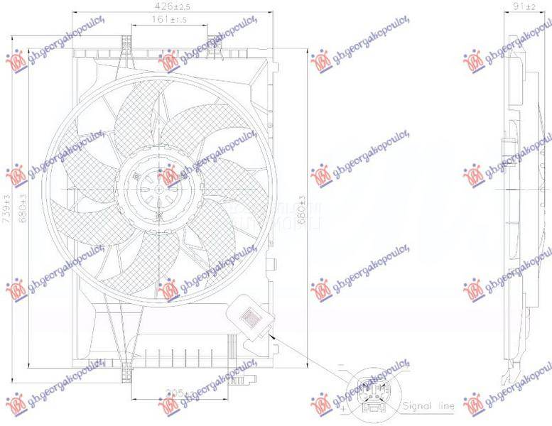 VENTILATOR KOMPLET BENZIN/DIZE