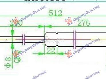AMORTIZER GEPEK VRATA KARAVAN za Mercedes Benz C Klasa od 2000. do 2003. god.