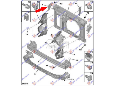 NOSAC VEZNOG LIMA BOCNI METALN za Citroen C4 od 2011. do 2020. god.
