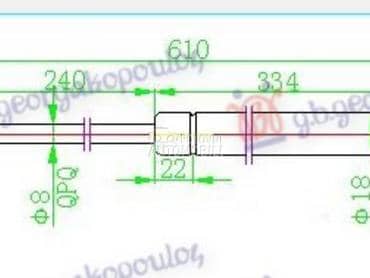 AMORTIZER GEPEK VRATA 355... za Citroen Saxo od 1999. do 2004. god.