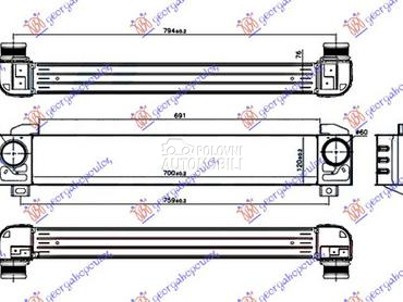 HLADNJAK INTERKULERA 1.6 THP B za Citroen DS4 od 2015. do 2021. god.