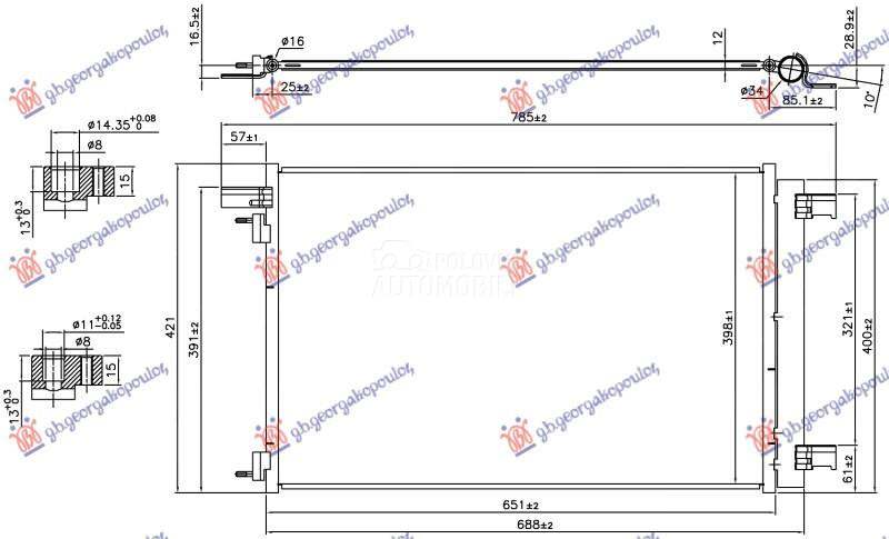 HLADNJAK KLIME 1.6 BENZIN (651