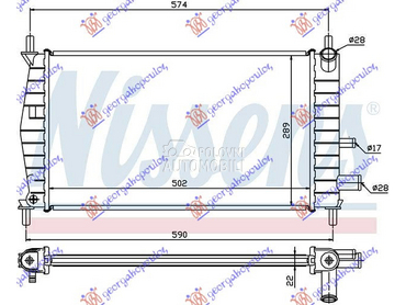 HLADNJAK MOTORA 1.1/1.3CC (50x za Ford Fiesta od 1999. do 2002. god.