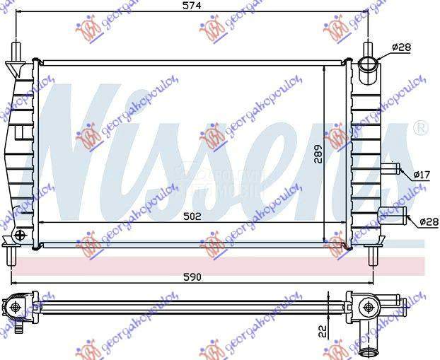 HLADNJAK MOTORA 1.1/1.3CC (50x