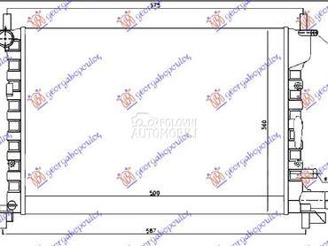 HLADNJAK MOTORA 1.2/1.3/1.4/1. za Ford Fiesta od 1996. do 1999. god.