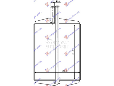 GREJAC KABINE (245x210x16) za Ford Ka od 1997. do 2008. god.
