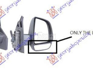 STAKLO RETROVIZORA Desno za Fiat Doblo od 2009. do 2015. god.