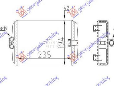 GREJAC KABINE (233x193) za Mercedes Benz SLK Klasa od 1996. do 2004. god.