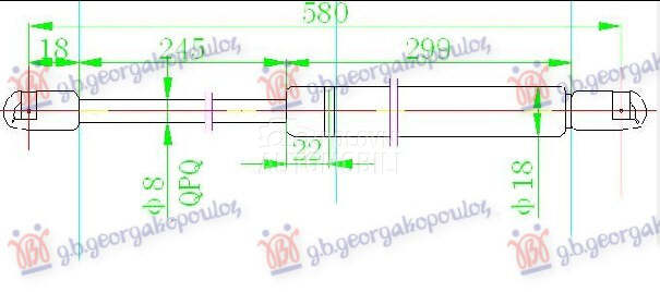 AMORTIZER GEPEK VRATA (577L-32
