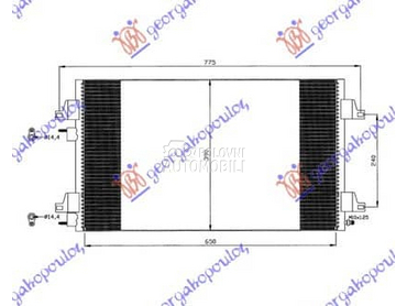 HLADNJAK KLIME (660x390) za Renault Laguna od 2000. do 2007. god.