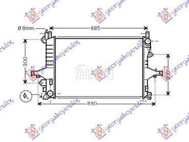 HLADNJAK MOTORA (MAN) (62x42.6 za Volvo S60 od 2000. do 2010. god.