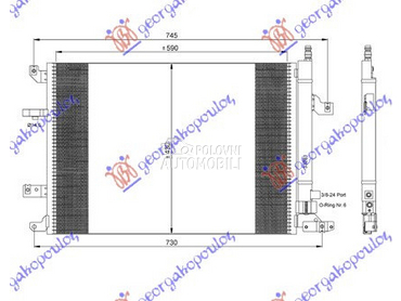 HLADNJAK KLIME BENZIN/DIZEL (5 za Volvo XC70 od 2000. do 2007. god.