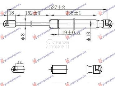 AMORTIZER GEPEK VRATA (528L-67 za Dodge Nitro od 2007. do 2025. god.