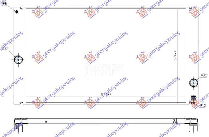 HLADNJAK MOTORA 2.4/2.5 BENZIN