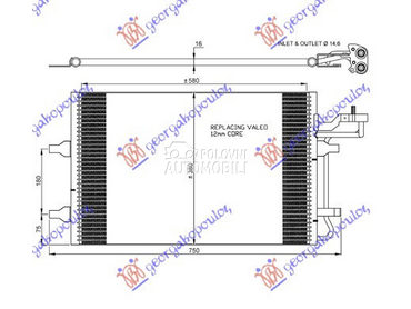 HLADNJAK KLIME BENZIN/DIZEL (6 za Volvo C70 od 2010. do 2025. god.