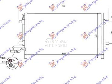 HLADNJAK KLIME BENZIN/DIZEL (5 za Volvo C30 od 2010. do 2025. god.