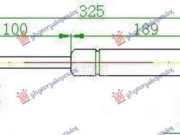 AMORTIZER GEPEK VRATA (324L-35 za Volvo S40 od 2004. do 2007. god.
