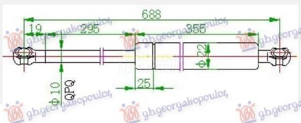 AMORTIZER GEPEK VRATA 630...