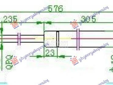 AMORTIZER GEPEK VRATA 93- (576 za Ford Fiesta od 1990. do 1995. god.