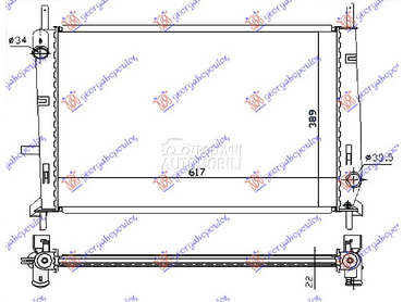 HLADNJAK MOTORA 1.6/1.8/2.0Icc za Ford Mondeo od 1993. do 1996. god.