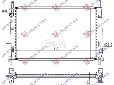 HLADNJAK MOTORA 1.6/1.8/2.0Icc za Ford Mondeo od 1996. do 2000. god.