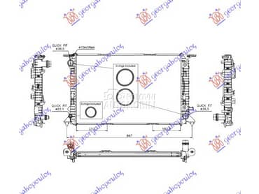 HLADNJAK MOTORA 2.7/3.0... za Audi Q5 od 2012. do 2016. god.