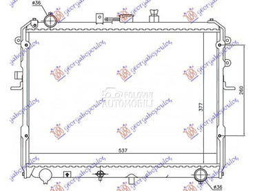 HLADNJAK MOTORA 2.2 DIZEL... za Mazda 3 od 1983. do 1992. god.
