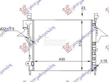 HLADNJAK MOTORA 1.2i za Renault Twingo od 1992. do 1998. god.
